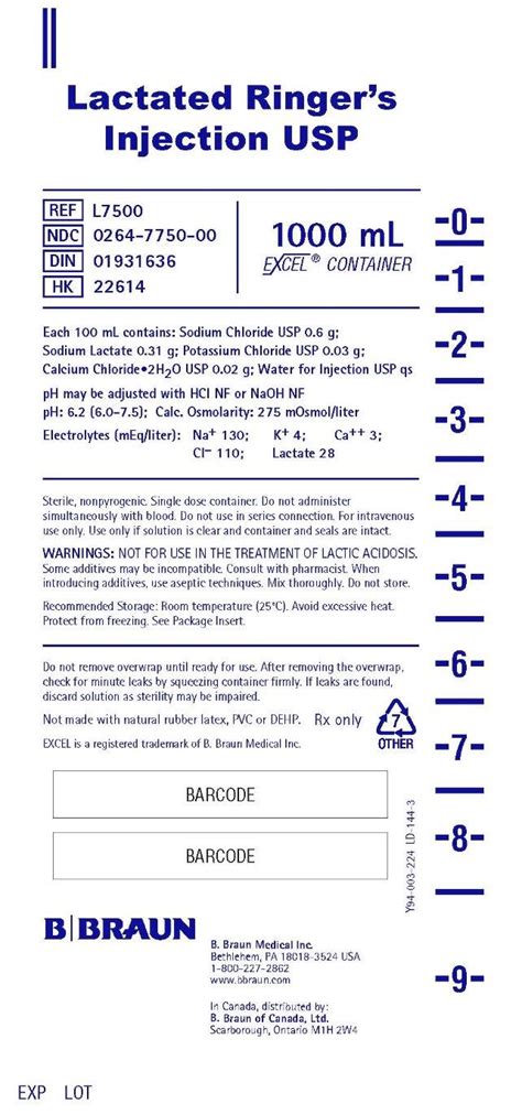 Dailymed Lactated Ringers Sodium Chloride Sodium Lactate Potassium