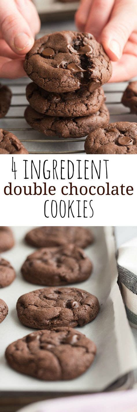 4 Ingredient Double Chocolate Cookies Are So Easy But You