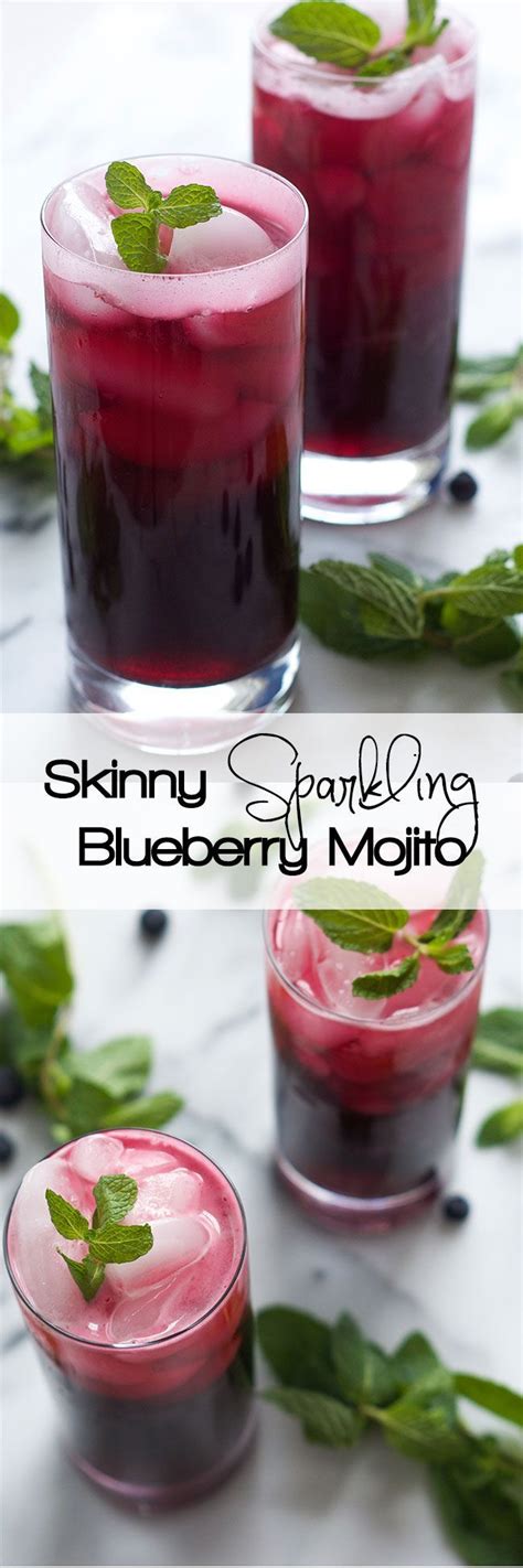skinny sparkling blueberry mojito recipe blueberry