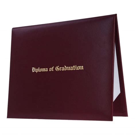 Maroon Imprinted Diploma Cover High School College Diploma Covers