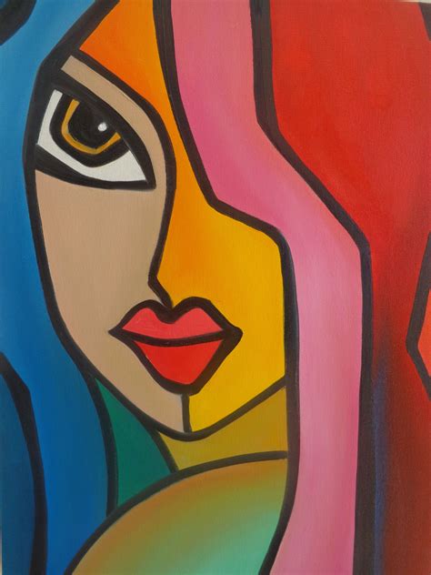 Pop Art Abstract Painting Easy Face