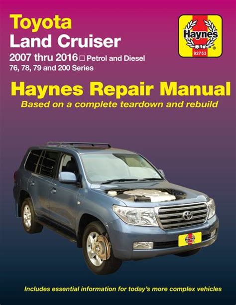 Toyota Land Cruiser Petrol Diesel 2007 2016 Haynes Service Repair