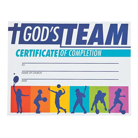 Sports Vbs Certificates Of Completion Discontinued Certificate Of