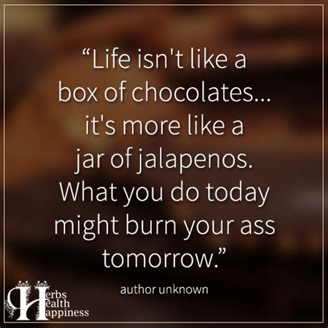 Life was like a box of chocolates is one of the various quotes from mrs. Life Isn't Like A Box Of Chocolates - ø Eminently Quotable - Quotes - Funny Sayings ...