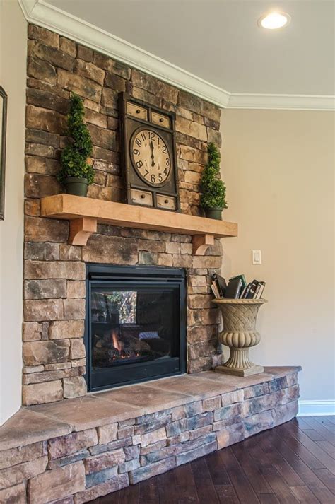 Our Fireplace Finally Finished Dry Stack Stone Home Fireplace