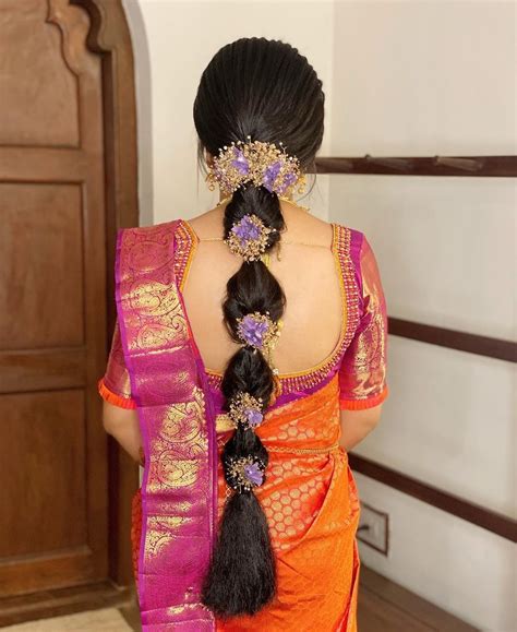 Pin By Aa On Braids And Knots Indian Hairstyles For Saree Braided Hairstyles For Wedding