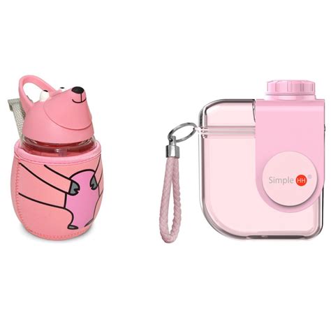 Simple Hh Mouse Shaped Pink Water Bottletritan Water