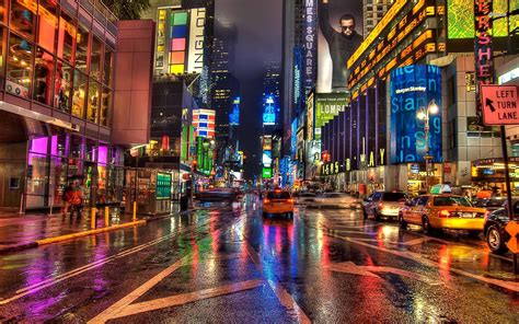 New York City Streets At Night Wallpapers 4k Hd New York City