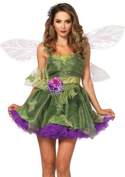 3pc Woodland Fairy Forest Nymph Womens Halloween Costume Leg Avenue