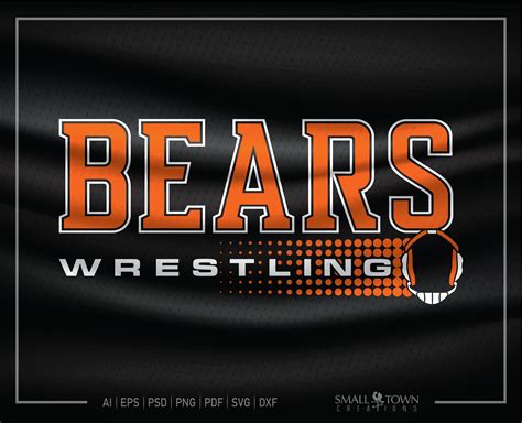 Bear Bear Wrestling Bear Mascot Logo Bear Wrestling Team Etsy