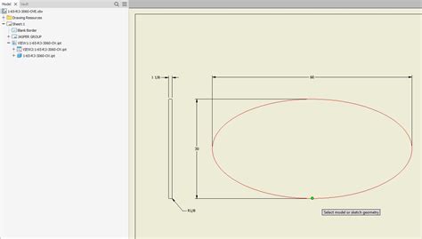 Solved How To Dimension An Ellipse In An Inventor Idw Autodesk