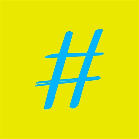 Hand Drawn Hashtag Symbol Vector Typography Free Image By Rawpixel