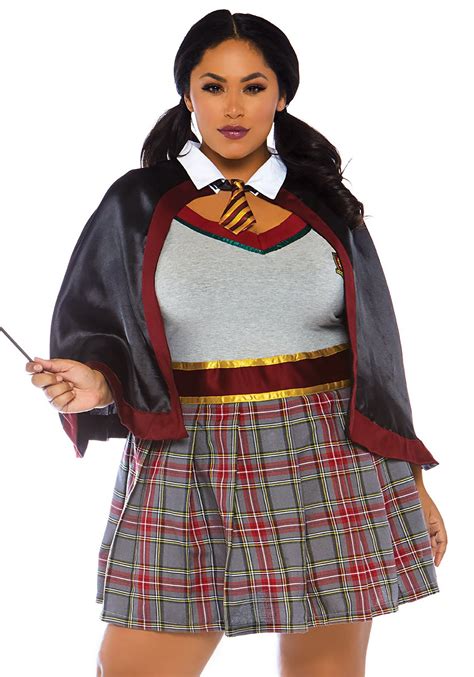 Plus Size Spell Casting School Girl Costume For Women 1x2x 3x4x