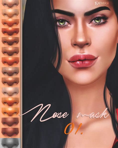 Nose Mask 01 By Katverse Sims 4 Cas Sims 1 Nose Highlight The Sims 4