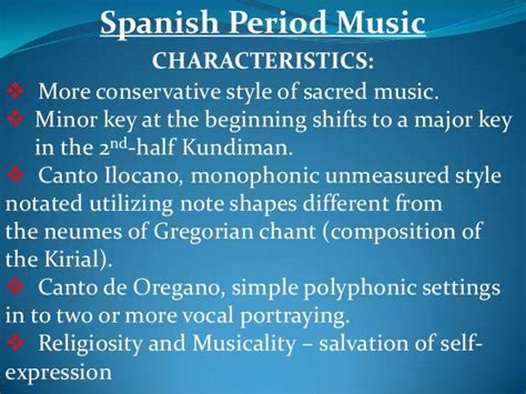 Genres Of Music During Spanish Time
