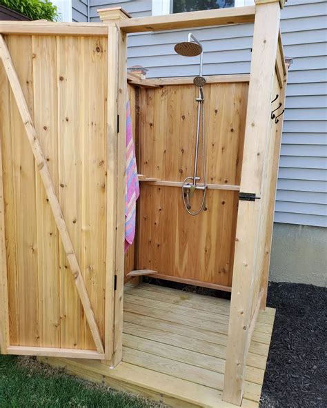 Cape Cod Outdoor Showers Kits Shower Enclosures Pvc Cedar Outdoor