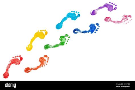 Colourful Footsteps Clipart