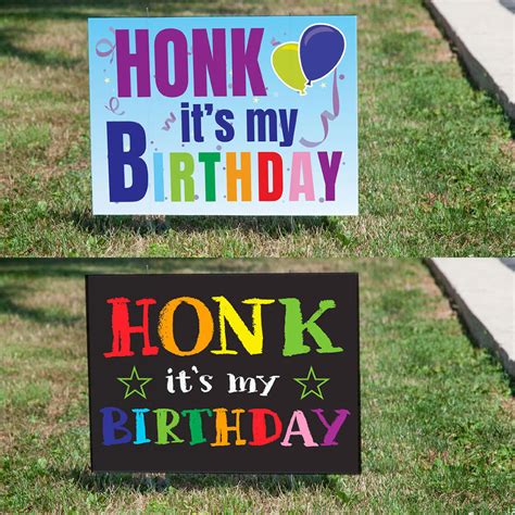 Honk Its My Birthday Yard Signs Free Shipping Tv