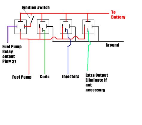 This is the diagram of daisy chain on one switch wiring diagram lights that you search. Megasquirt Support Forum (MSEXTRA) • Will this relay daisy chain work off the MS3 Fuel pump out ...
