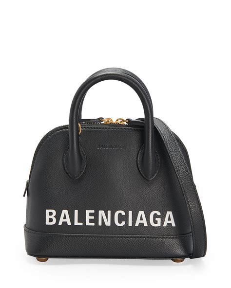 Balenciaga Ville Xxs Logo Pebbled Leather Top Handle Bag Neiman Marcus