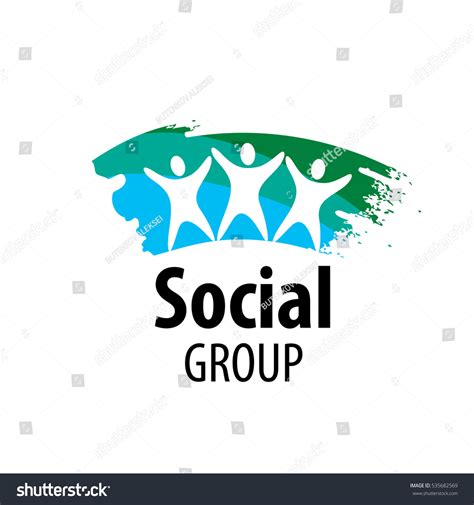 Vector Logo Social Group Royalty Free Stock Vector 535682569