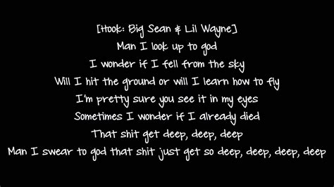 Big Sean Deep Lyrics Ft Lil Wayne Youtube