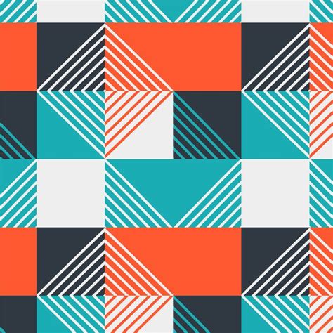 Premium Vector Flat Geometric Mosaic Pattern Design