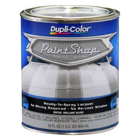 From gray and black to beige and red. Dupli-Color® BSP202 - Paint Shop™ 1 qt. Brilliant Silver ...