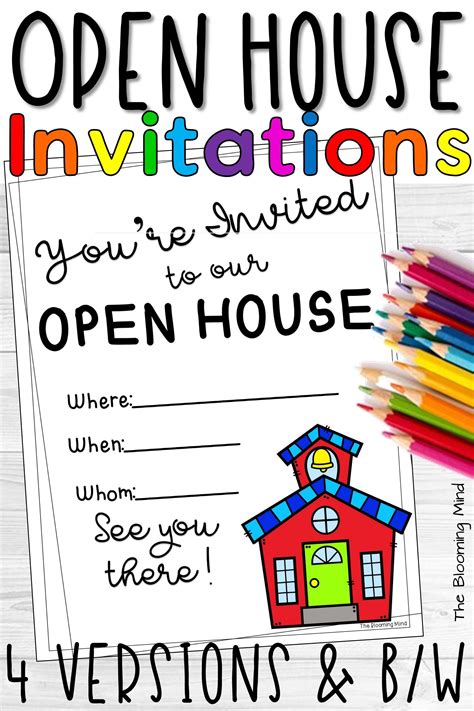 Open House Invitations School Invitation Open House Invitation
