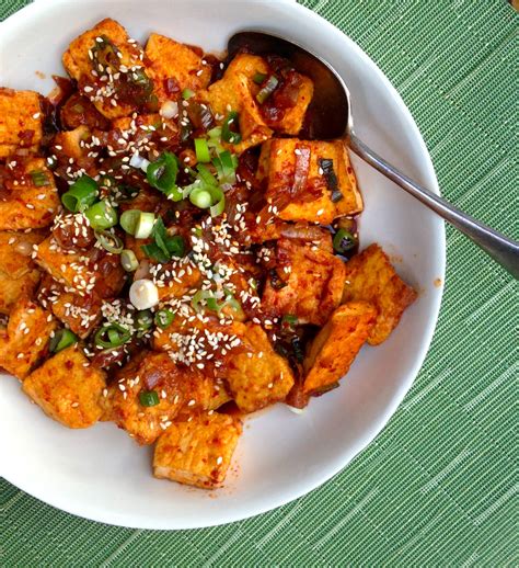Korean Braised Tofu In Spicy Sauce The Back Yard Lemon Tree