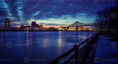Montreal Jacques Cartier Bridge At Night 1134463 Stock Photo At Vecteezy