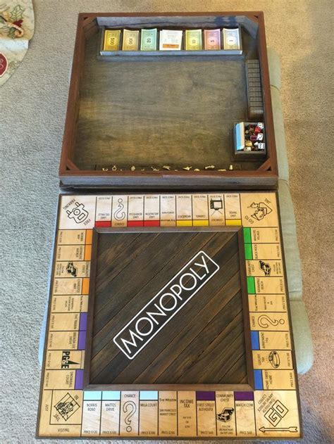 Monopoly Board Proposal Wooden Board Games Custom Monopoly Homemade