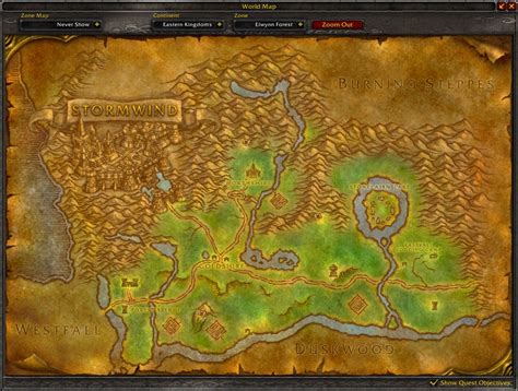 Wow Elwynn Forest Map