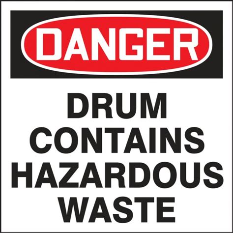 Accuform Signs MHZW105PSL DANGER Hazardous Waste Drum Container