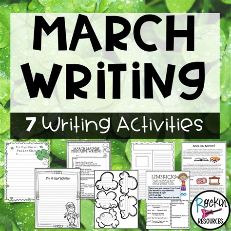 7 Writing Activities For March Rockin Resources