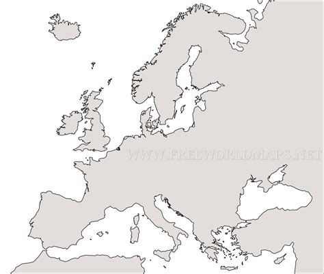 Unmarked Map Of Europe World Map Interactive