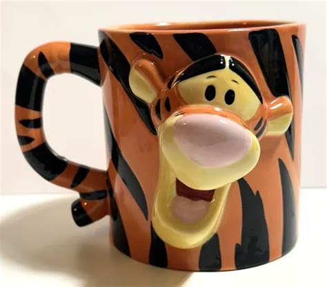 DISNEY STORE WINNIE The Pooh Tigger 3D Ceramic Large Coffee Mug 28 95