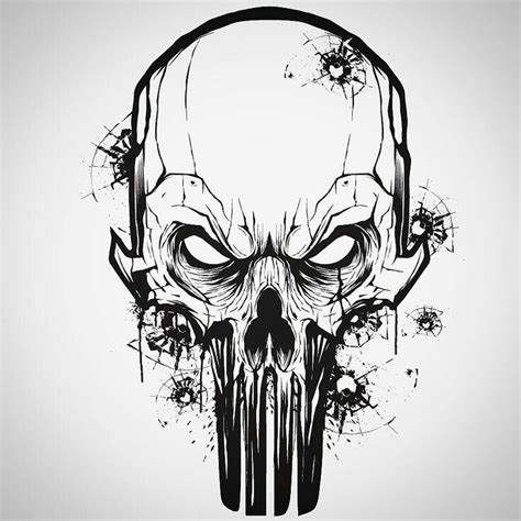 Pin By Кристина Попова On Crazy Cool Stuff Skulls Drawing Punisher
