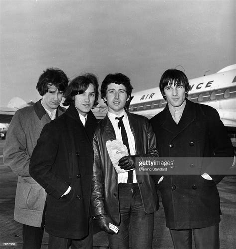 British Pop Group The Kinks At London Airport Left To Right Ray