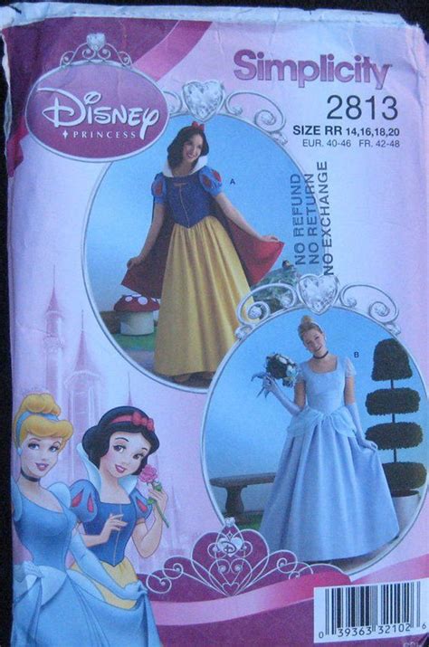 Simplicity Disney Princess Cinderella Snow White Costume Pattern 2813
