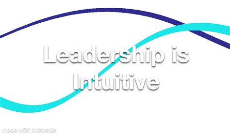 Leadership Is Intuitive Leadership Leadership Training Leadership