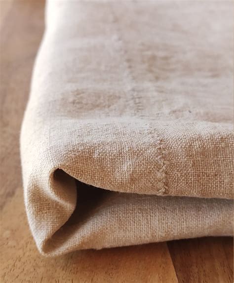 Antique Rustic French Organic Pure Hemp Sheet Material Etsy Rustic