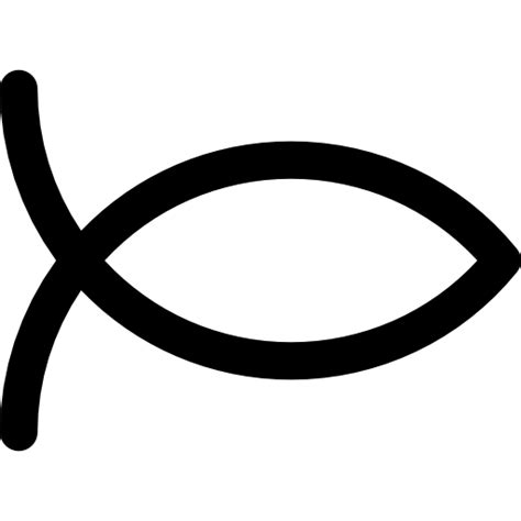 Christian Religion Fish Religious Symbol Shapes Icon