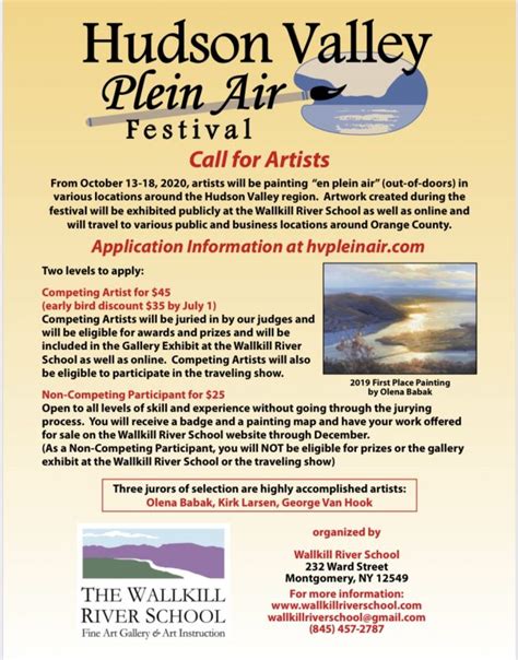 Calling For Artists Hudson Valley Plein Air Festival The Warwick Art