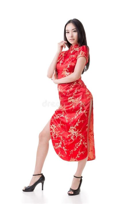 Chinese Woman Dress Traditional Cheongsam Stock Photo Image Of