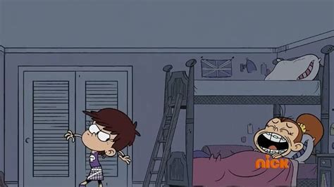 Two Cartoon Characters In A Room With Bunk Beds And Ladders One Is