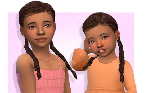 Sims 4 Child Cc Hair Maxis Match Horfm