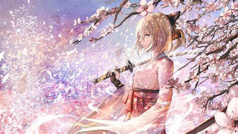 Anime Girls Artwork Sakura Saber Wallpapers Hd Desktop And Mobile