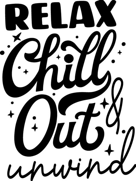 Relax And Chill Quote Wall Decal Tenstickers