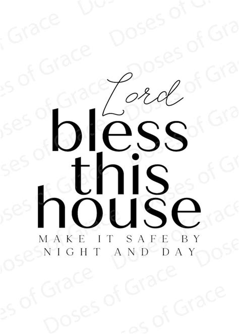Lord Bless This House Print Christian Home Wall Decor Etsy